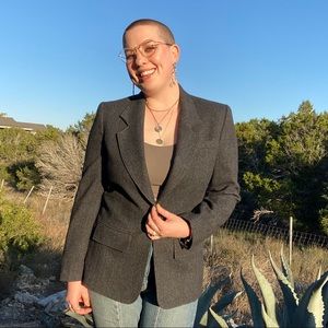 Pendleton 1950s Virgin Wool Gray Blazer Jacket